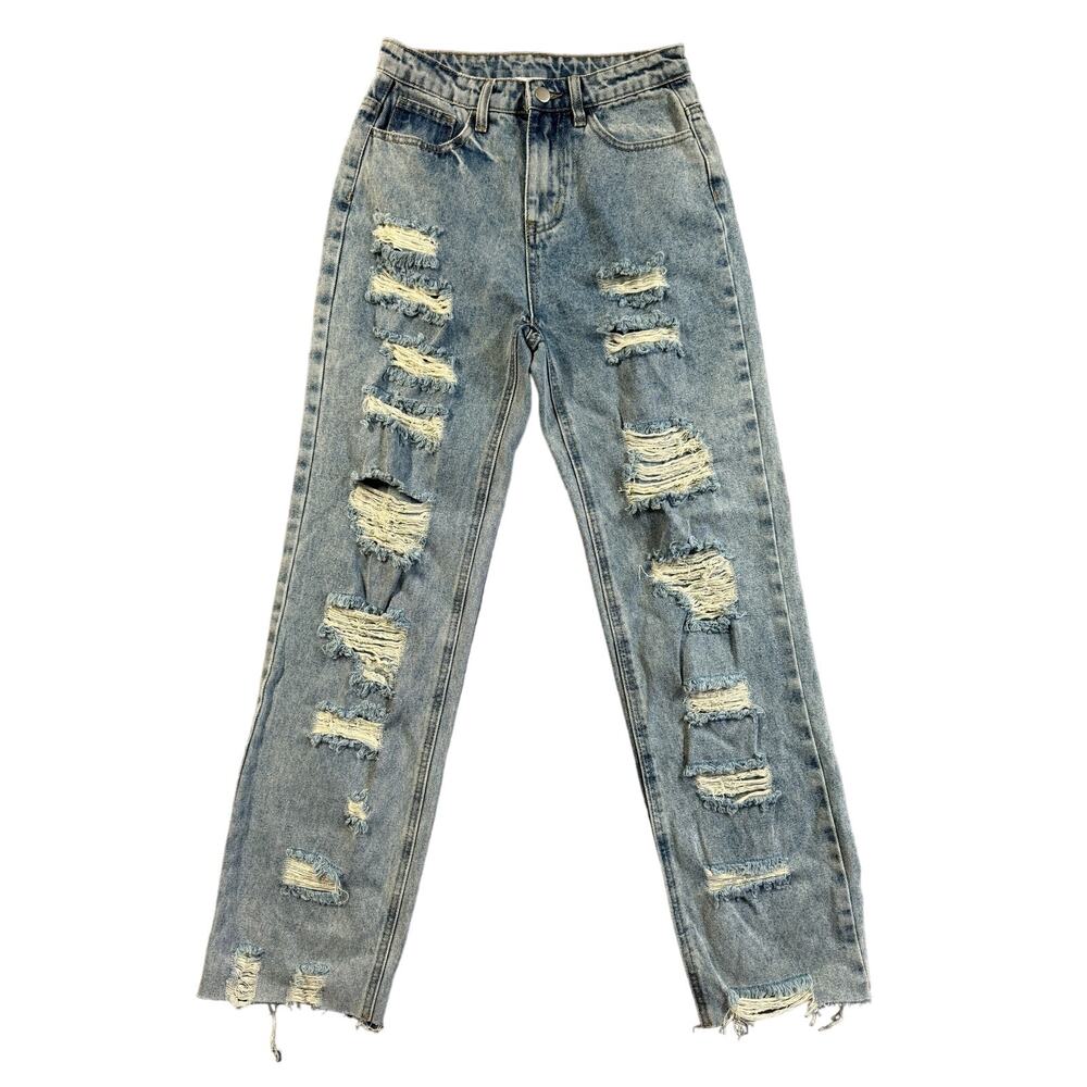 NWT Beige Botany Distressed Denim Jeans Women’s Size S 26” Waist 90’s Grunge New